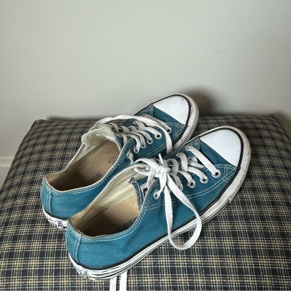 Converse Chuck Taylor Low Top Teal Canvas Sneakers Shoes Mens‎ 5 Womens 7 - Picture 5 of 5